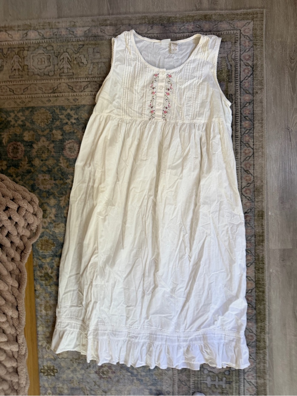 Vintage Cotton Cross-stitch Dress